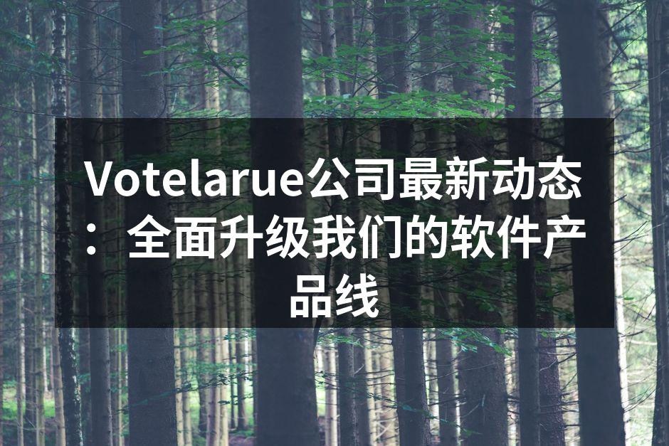 Votelarue软件产品线全新升级